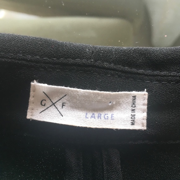 G/F Poly Black Open Front Vest Sz L - Picture 7 of 8